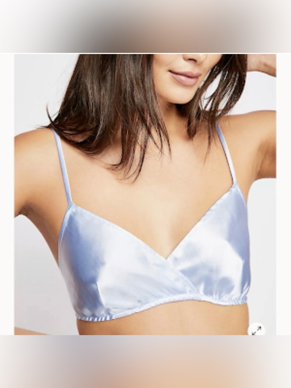 NWT free people intimately Kiki bralette light purple satin size M